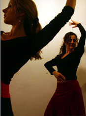 Isabel and Cristina in the school